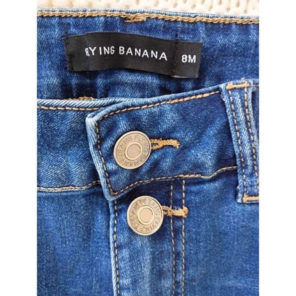 Flying Banana High Rise Flare Jeans 28x32 Medium Wash Bell Bottom Cowgirl Boho - Picture 2 of 10